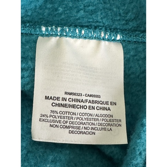 Nike Air Jordan Charlotte Hornets Teal Crewneck Jumpman NBA Sweatshirt Men's L - Picture 5 of 8